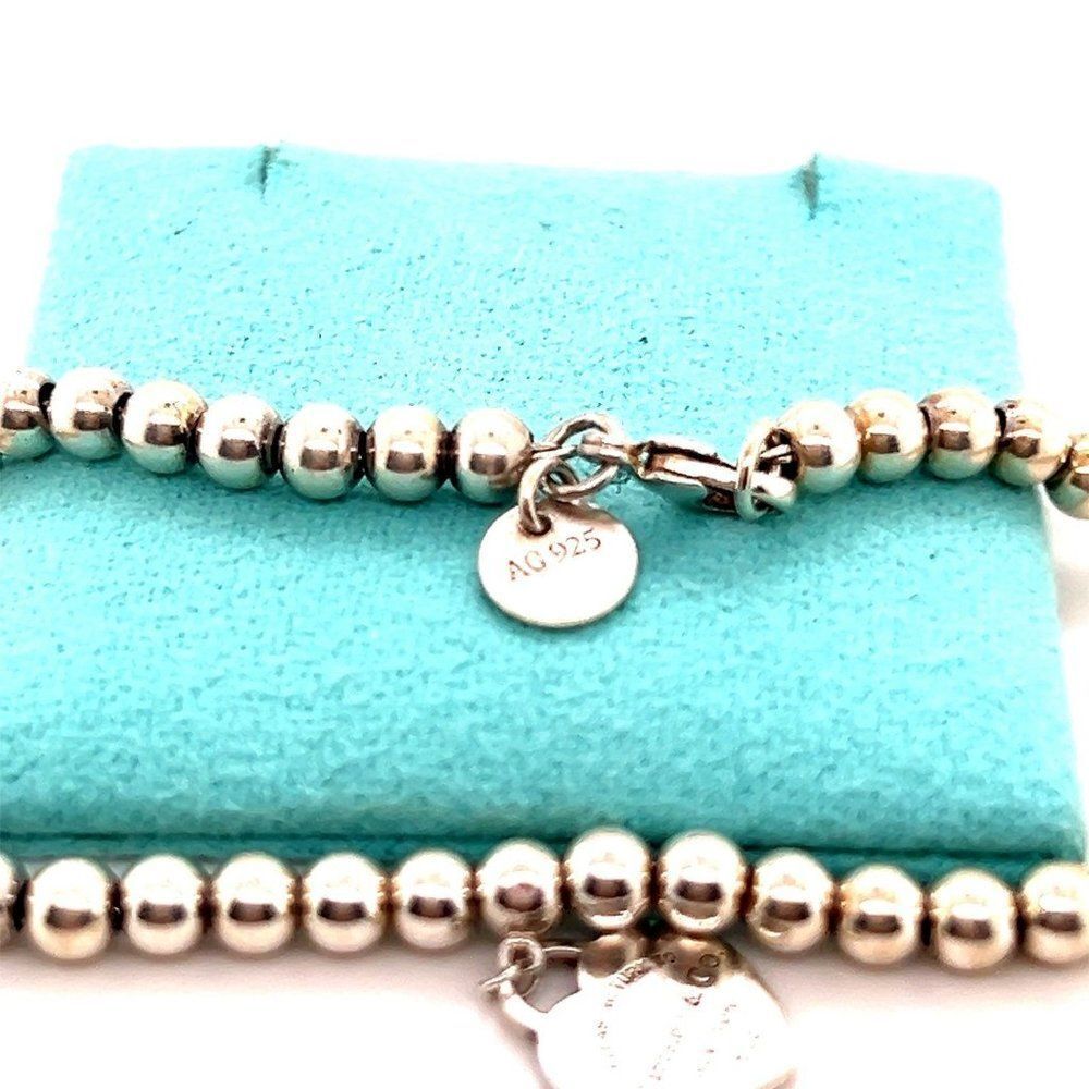 T&Co. 925 Mini Heart Tag Beaded Bracelet - Picture 8 of 11